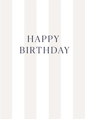 Happy Birthday Stripes Greeting Card